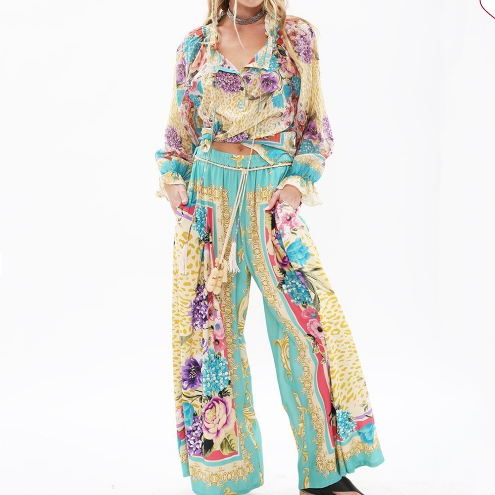 NWT Aratta top and pants matching set summer light fabric